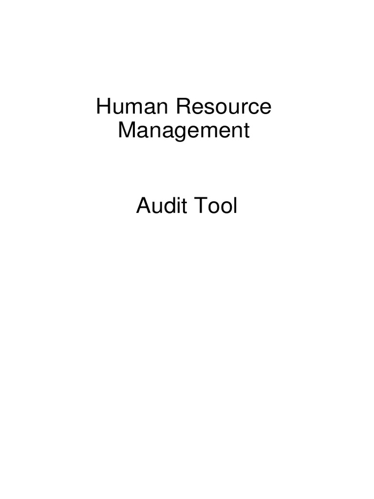 Audit Tool | PDF