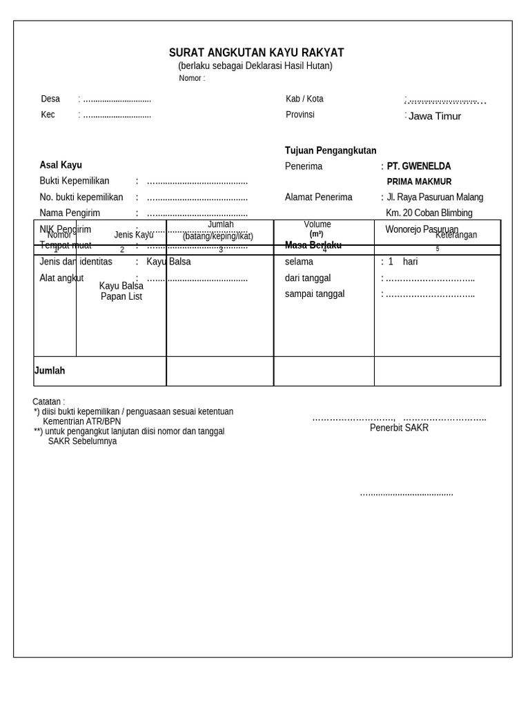 Form Nota Angkut Rakyat Balsa 2026 | PDF