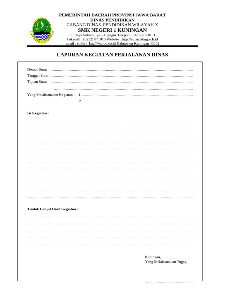 Laporan Perjadin | PDF