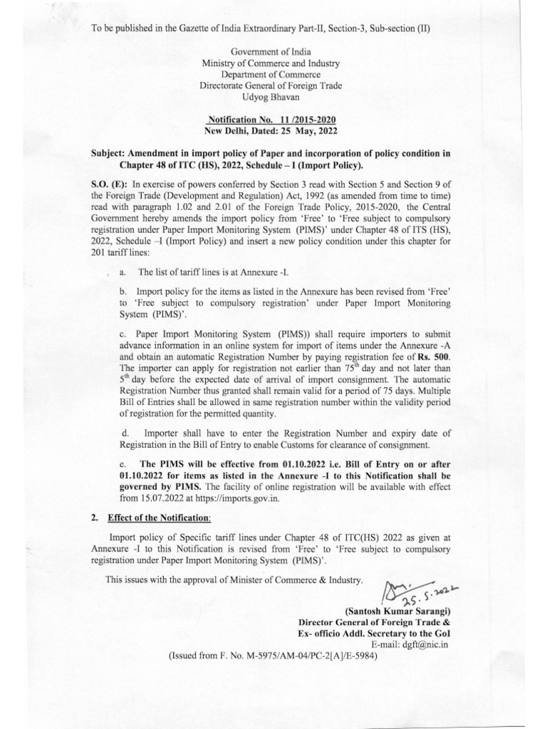 Pims Notification | PDF