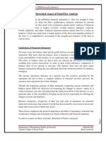 Theoretical Aspect of Fund Flow Analysis: Limitations of Financial Statements