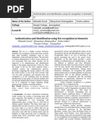 Authentication and Identification Using Iris Recognition in Biometric