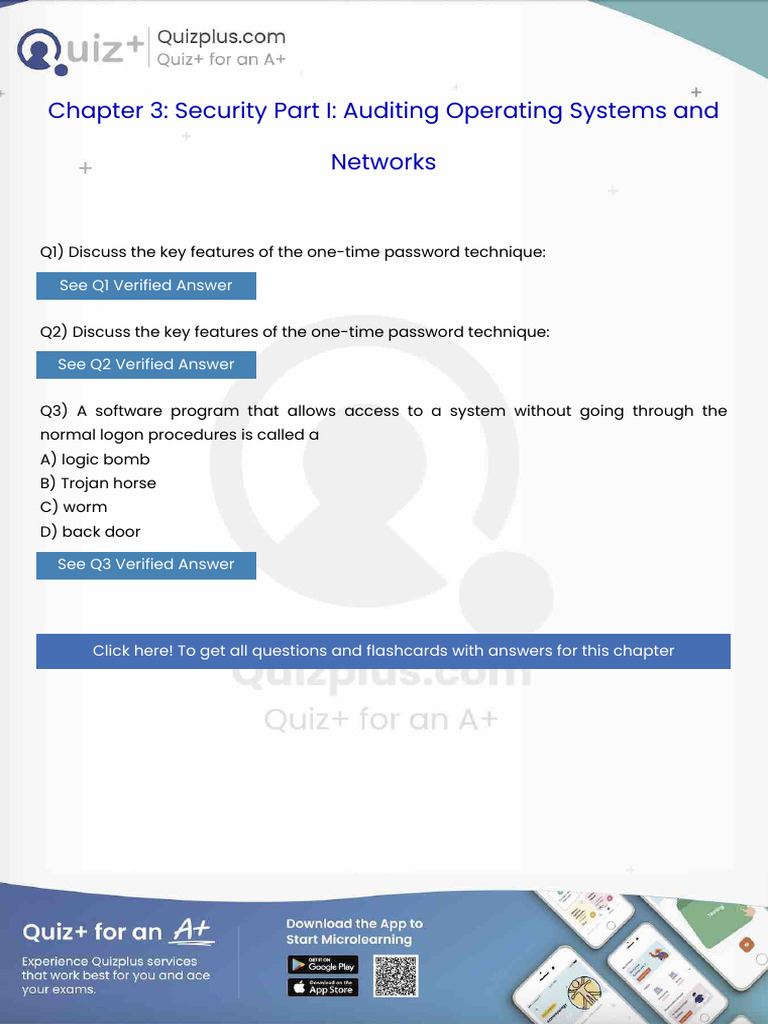 Discuss The Key Features of The Onetime Password Technique | PDF ...