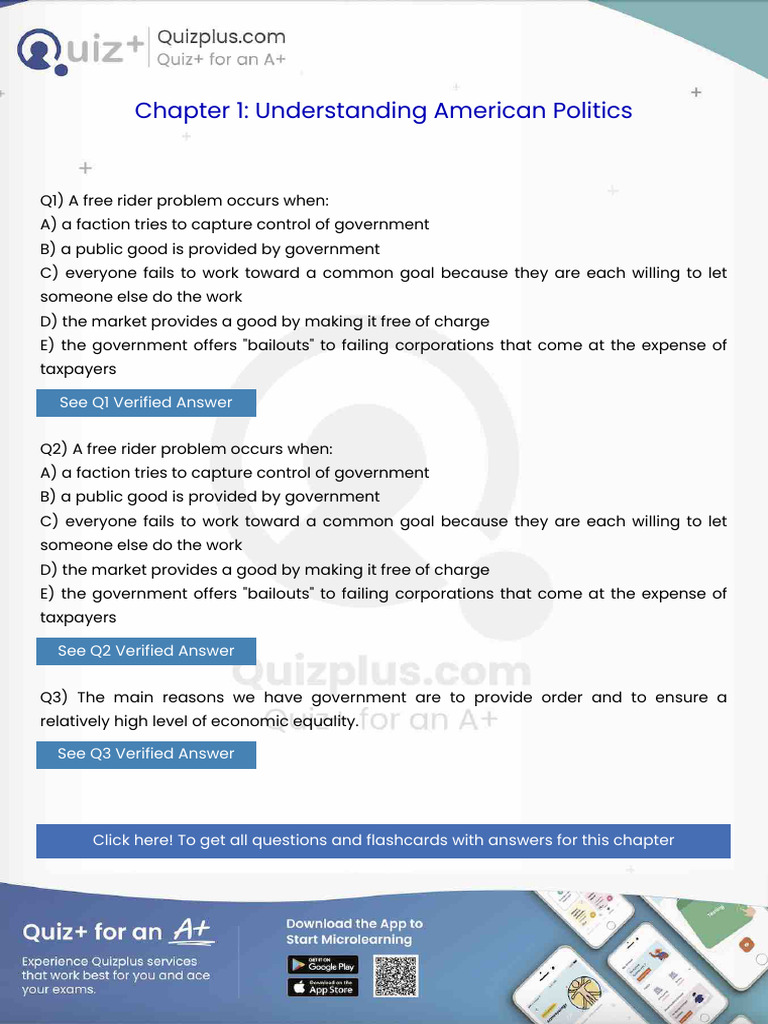 A Free Rider Problem Occurs When | PDF | Presidents Of The United ...