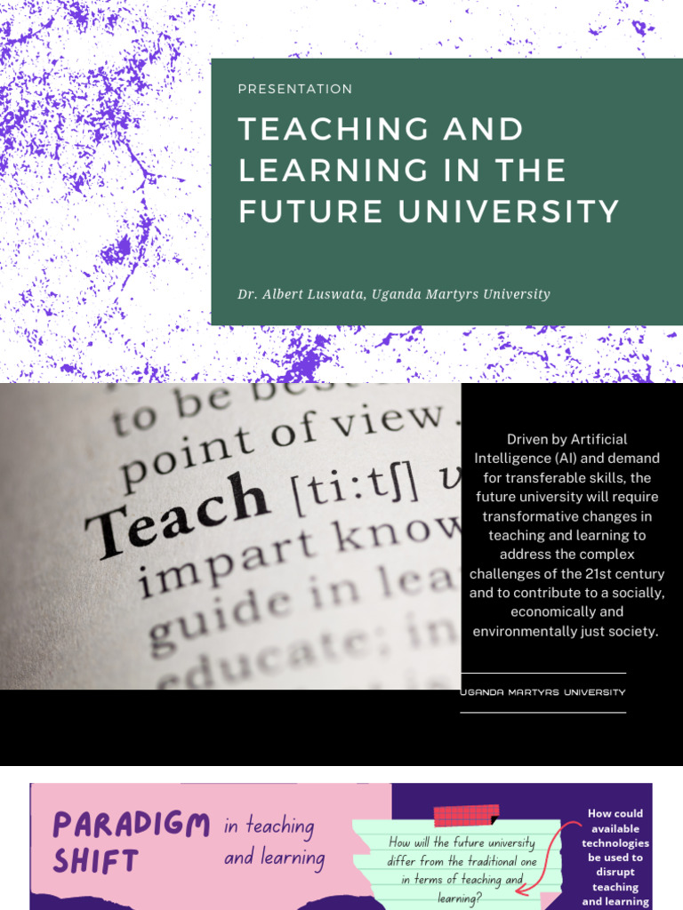 Teaching and Learning in the University of the Future | PDF | Learning ...