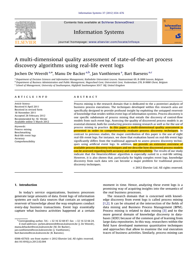 A Multi-dimensional Quality Assessment of State-Of-The-Art Process ...