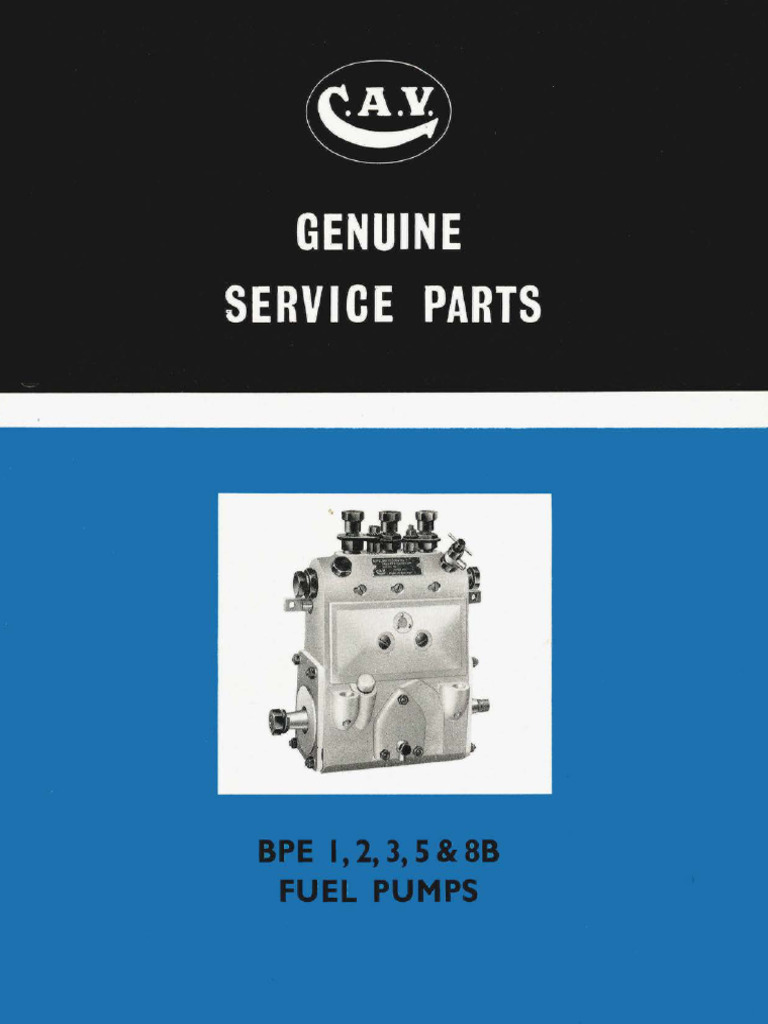 Cav Bpe b Parts List | PDF
