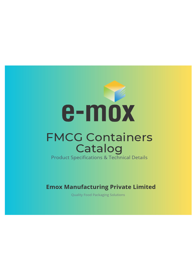 Emox - IML FMCG Containers Catalog | PDF | Materials