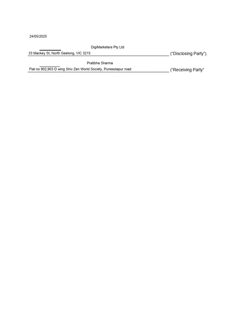 Basic Non Disclosure Agreement | PDF | Non Disclosure Agreement ...