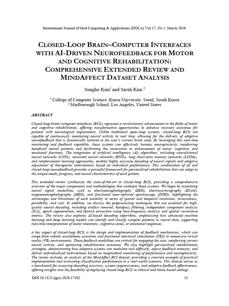 Closed-:Loop Brain-Computer Interfaces with AI-Driven Neurofeedback for ...