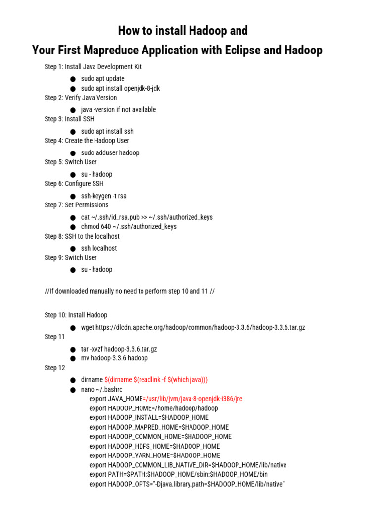 Hadoop Installation and configuration | PDF | Apache Hadoop | Software ...