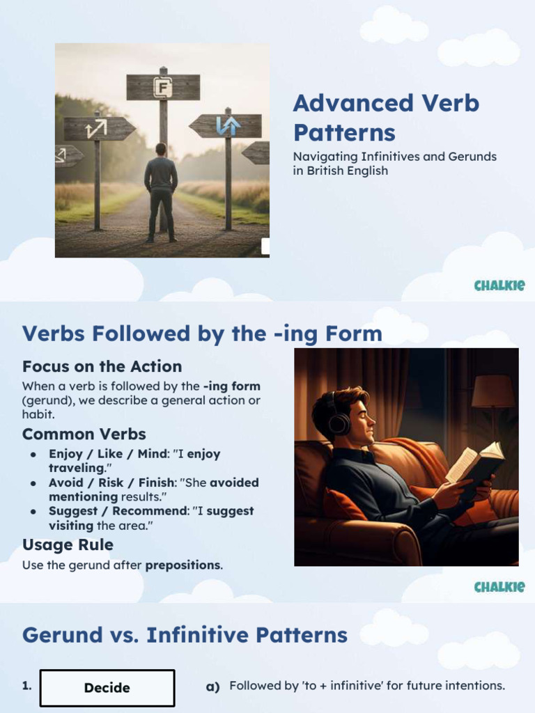 Advanced Verb Patterns | PDF | Verb | English Language