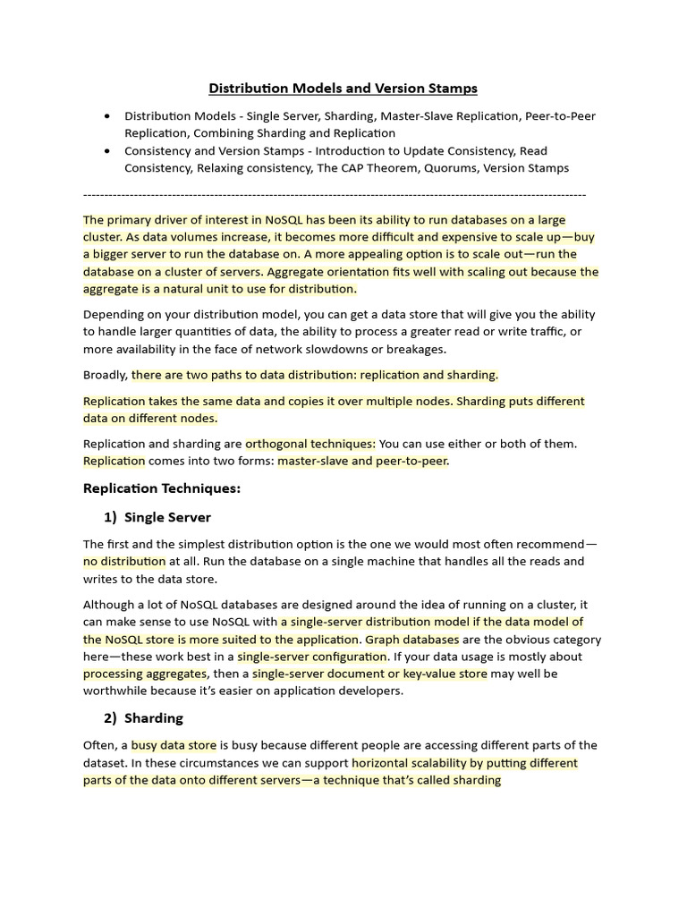 2-3 Distribution Models and Version Stamps | PDF | Replication ...