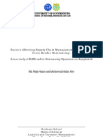 Factors Affecting SCM in Efficiency in Bross Border Practice