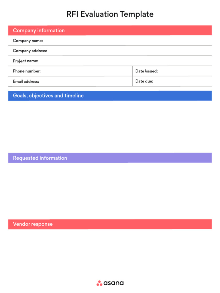 RFI Template Printable | PDF