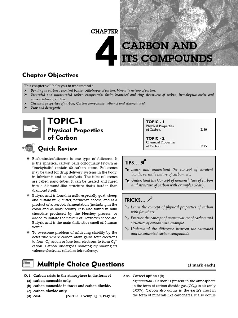 Cbse 10 Science Ex Ch 4 | PDF | Alkene | Chemical Bond