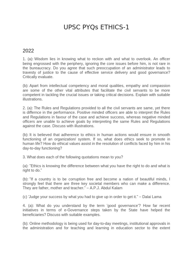 Upsc Pyqs On Ecology | PDF | Climate Change | Value (Ethics)