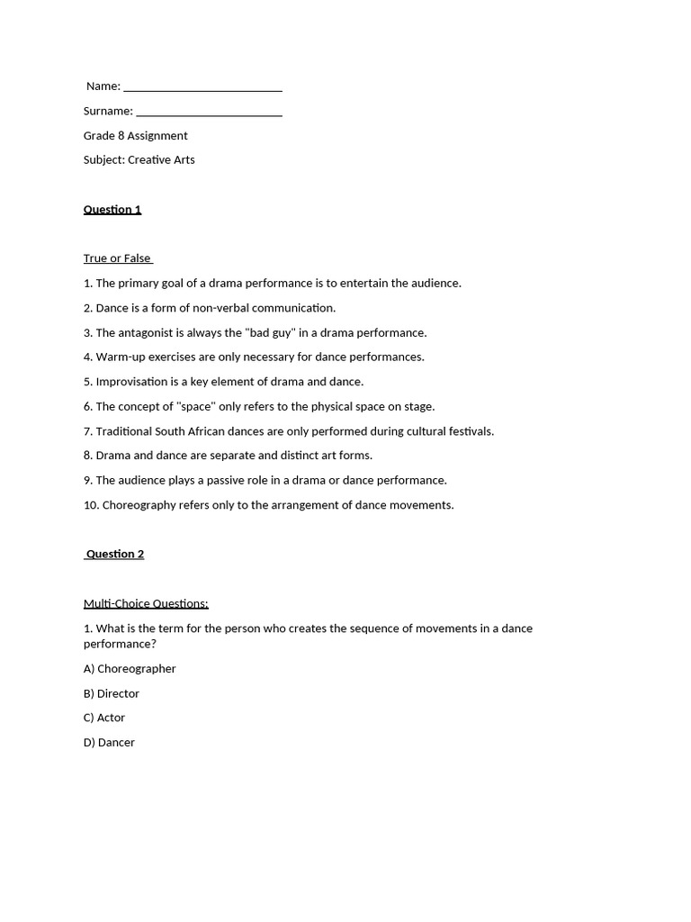 CA Grade 8 Assignment | PDF