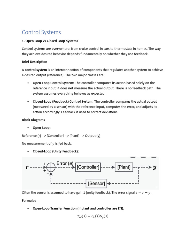 Control Systems | PDF