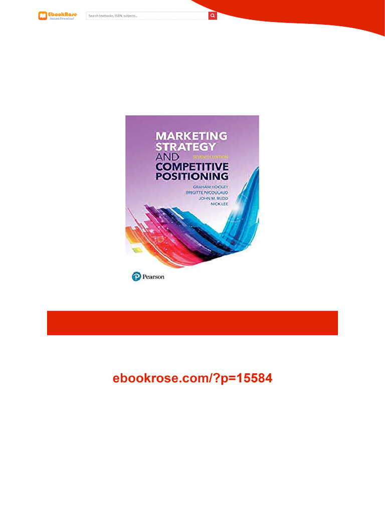 Marketing Strategy and Competitive Positioning, 7th Edition PDF Format ...