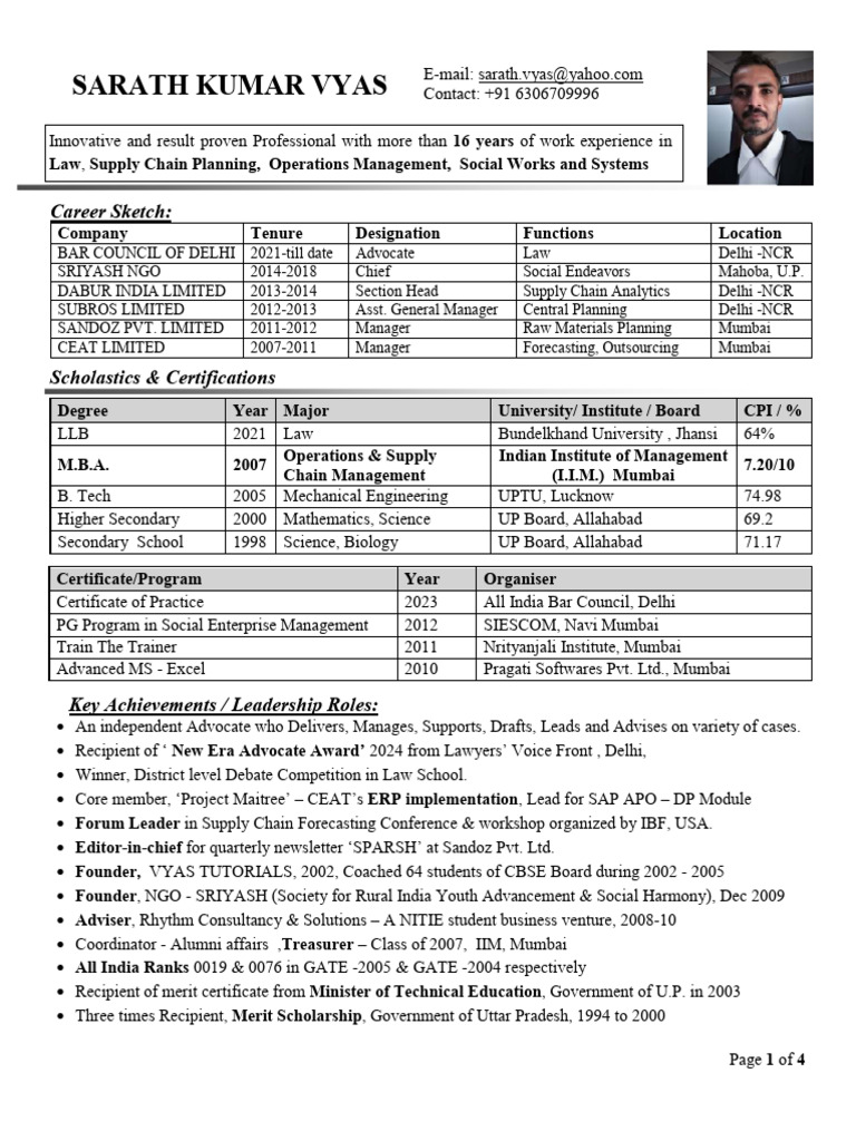 SCM CV1 | PDF
