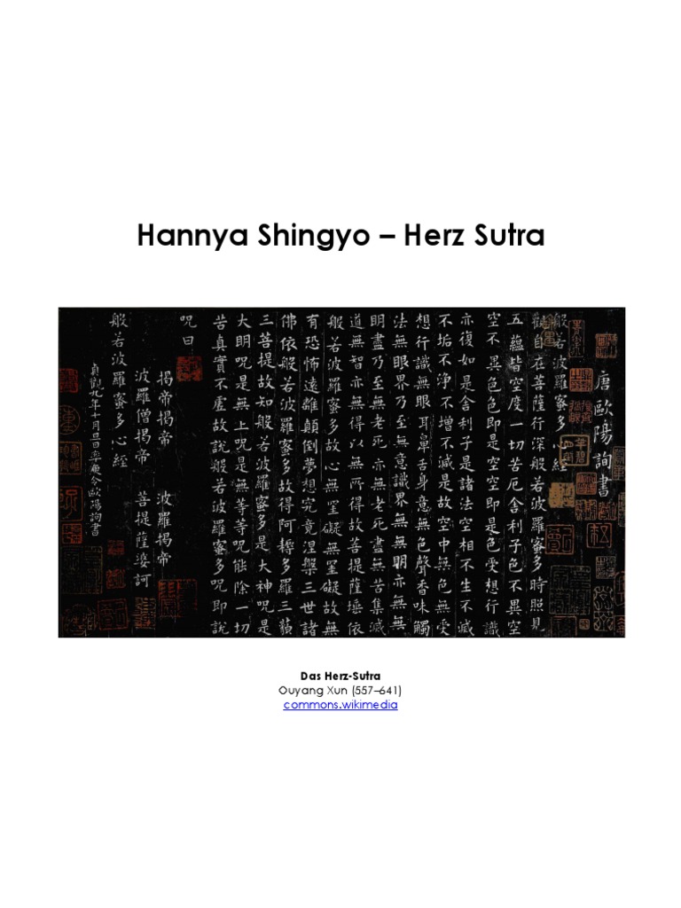 Hannya Shingyo Herz Sutra