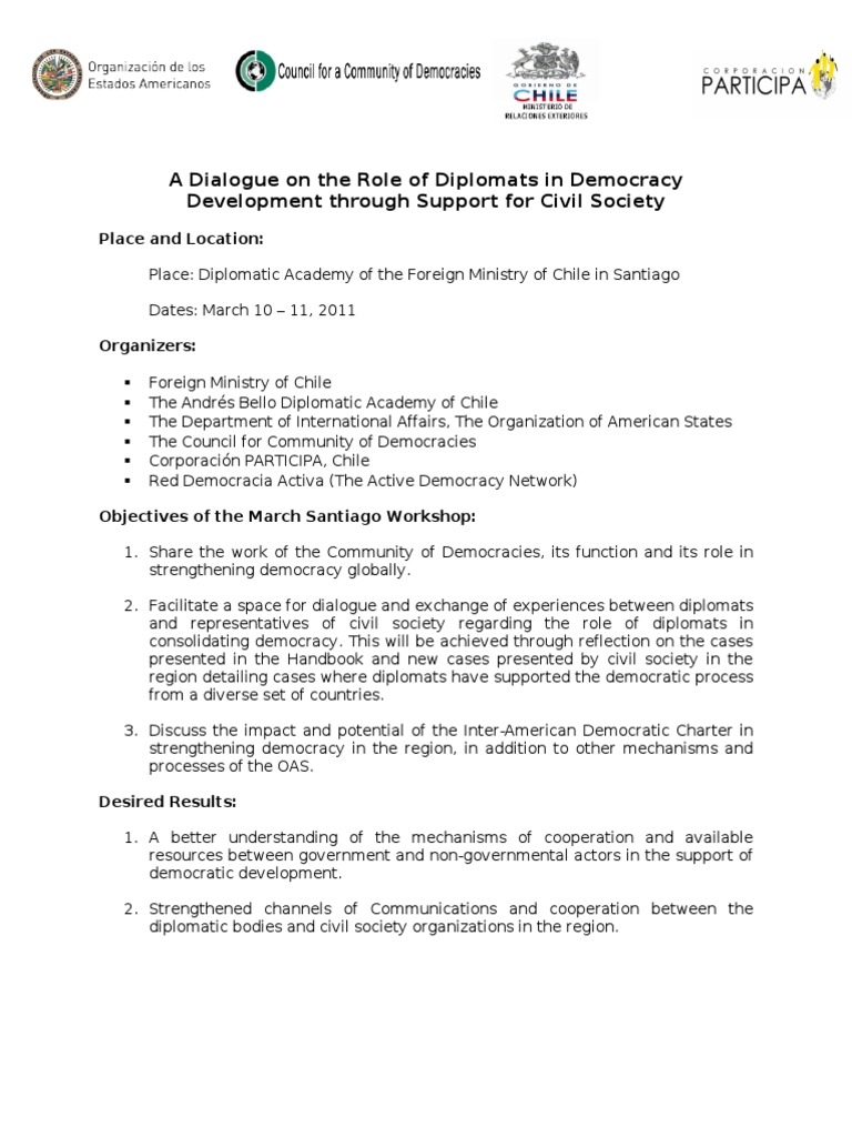 Diplomats' Role in Democracy Support | PDF | Democracy | Political ...
