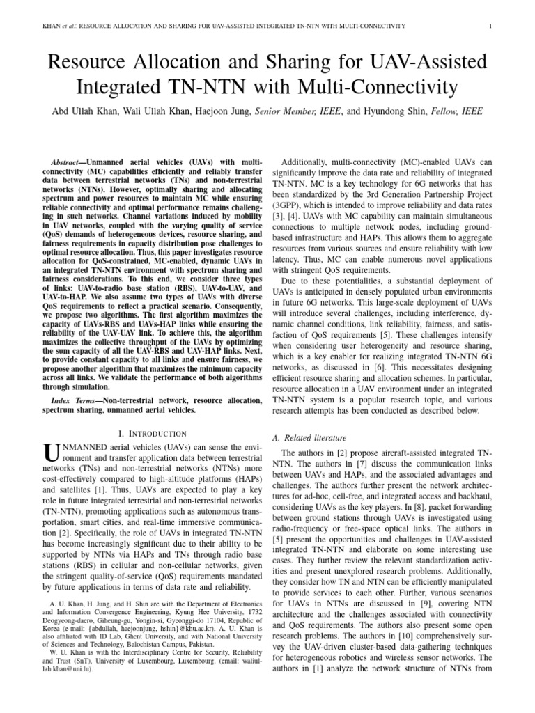 Resource Allocation and Sharing for UAV-Assisted | PDF | Unmanned ...
