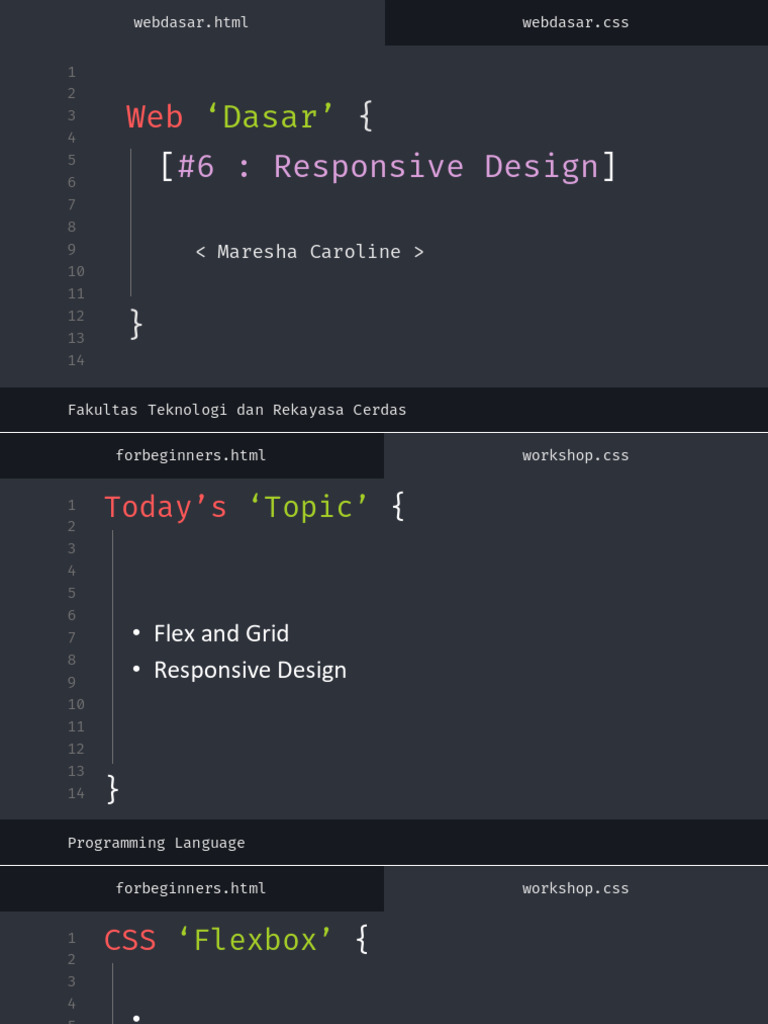 Web Dasar Pertemuan 6 Responsive Design | PDF | Web Design | Computing