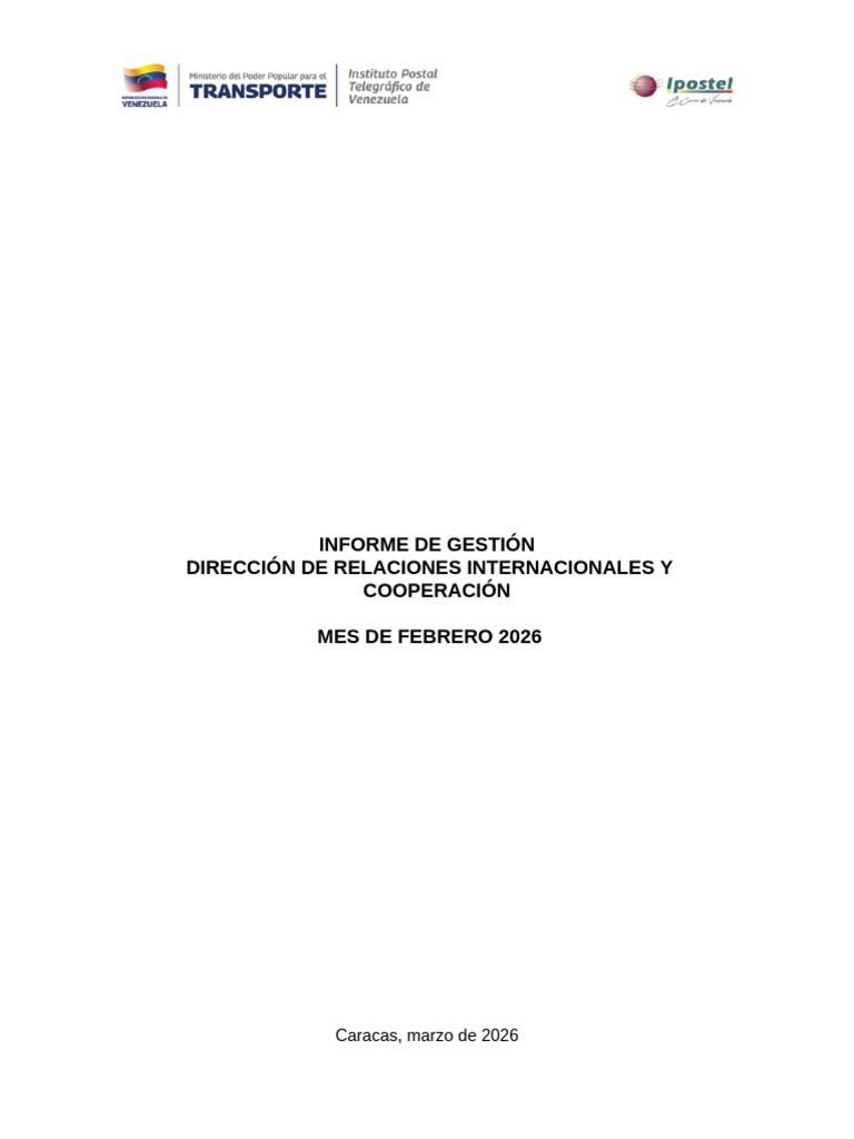 DIRyC - INFORME DE GESTION MES DE FEBRERO 2026 | PDF