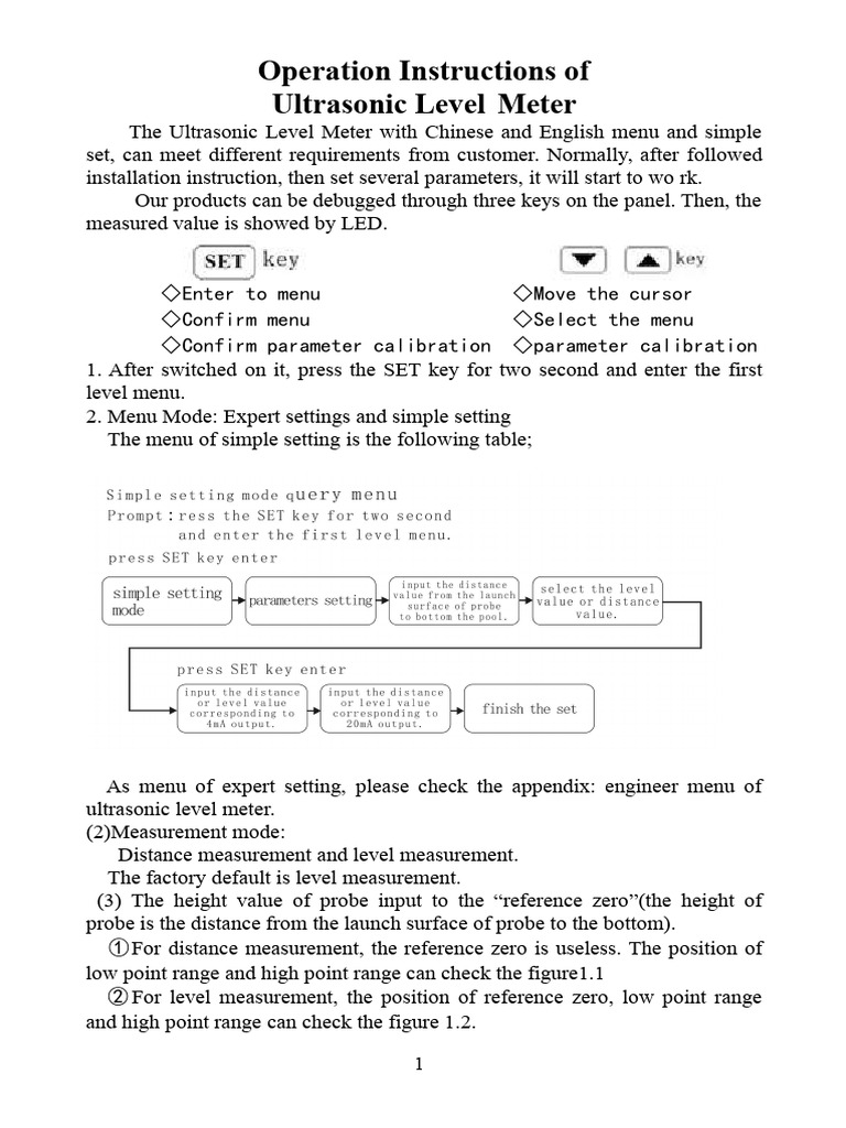 Ultrasonic Level Meter-Manual | PDF | Parameter (Computer Programming ...
