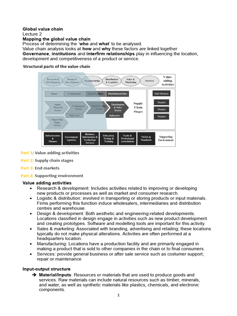 global value chain | PDF | Offshoring | Outsourcing