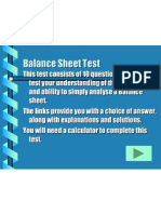 Balance Sheet Test