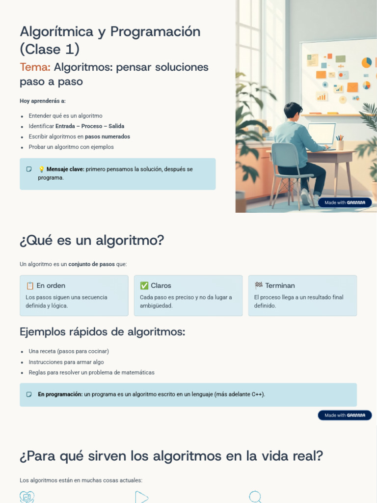 Algoritmica y Programacion Clase 1 | PDF | Algoritmos | Programación de ...