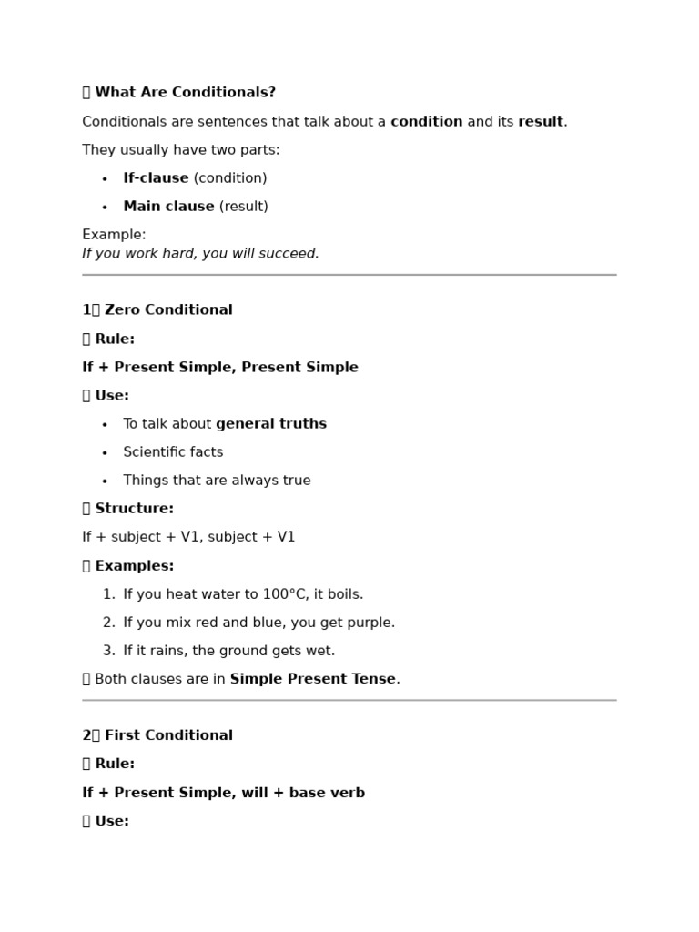 ? What Are Conditionals | PDF | Linguistics | Grammar