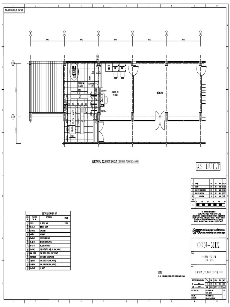 r0000-Ee-302-2 Equipment Layout for Control Room | PDF