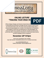 Online Lecture: Trace Your Irish Roots