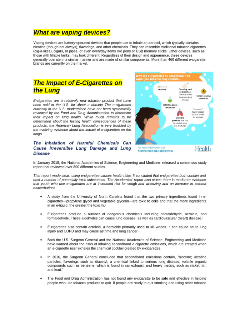 What Are Vaping Devices | PDF | Electronic Cigarette | Cigarette