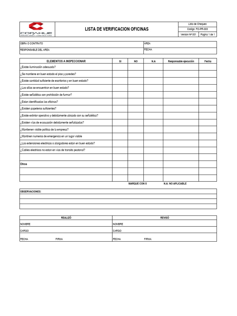 Fo PR 003. Oficinas | PDF