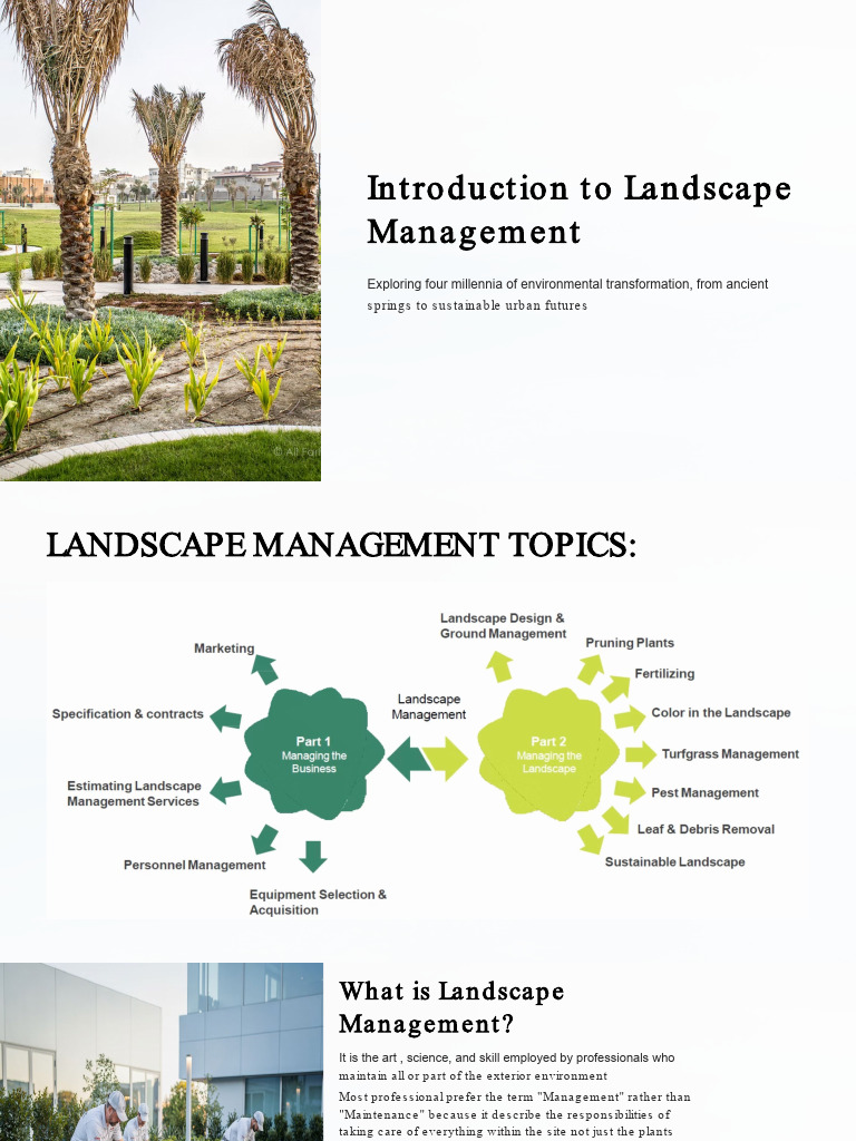 Lecture 1 -Introduction to Landscape Managment 2026 | PDF