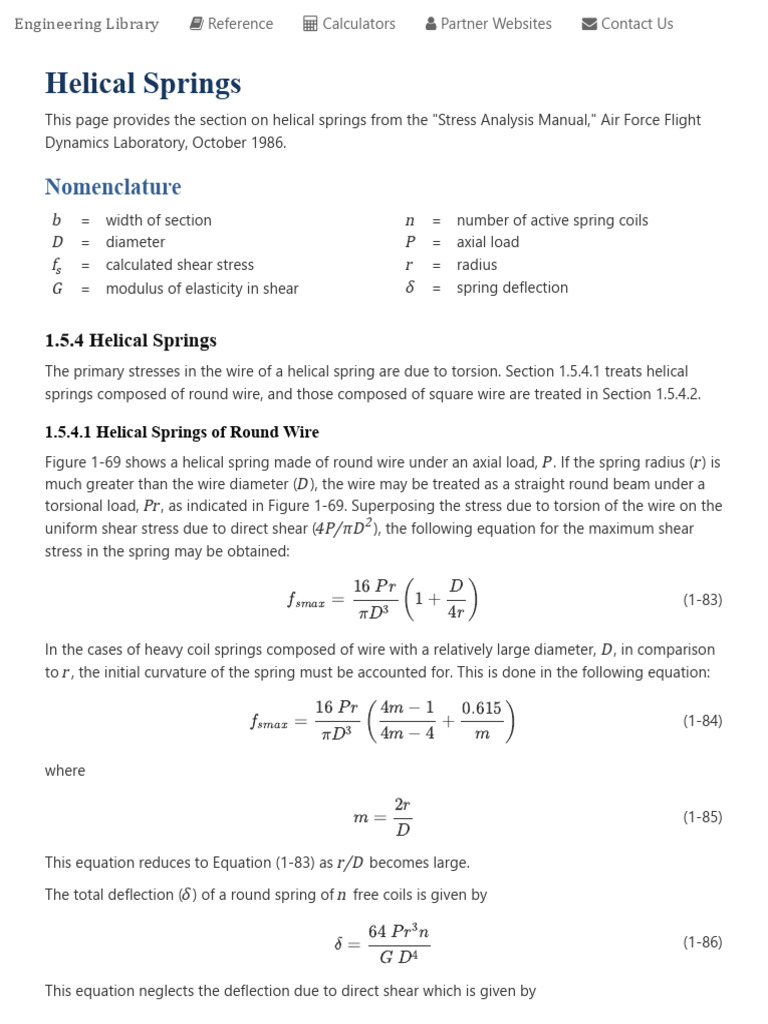 11.10) Helical Springs _ Engineering Library | PDF | Stress (Mechanics ...