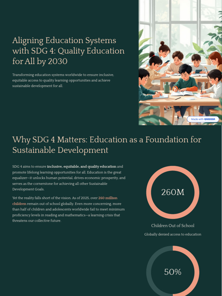 Aligning Education Systems With SDG 4 Quality Education for All by 2030 ...