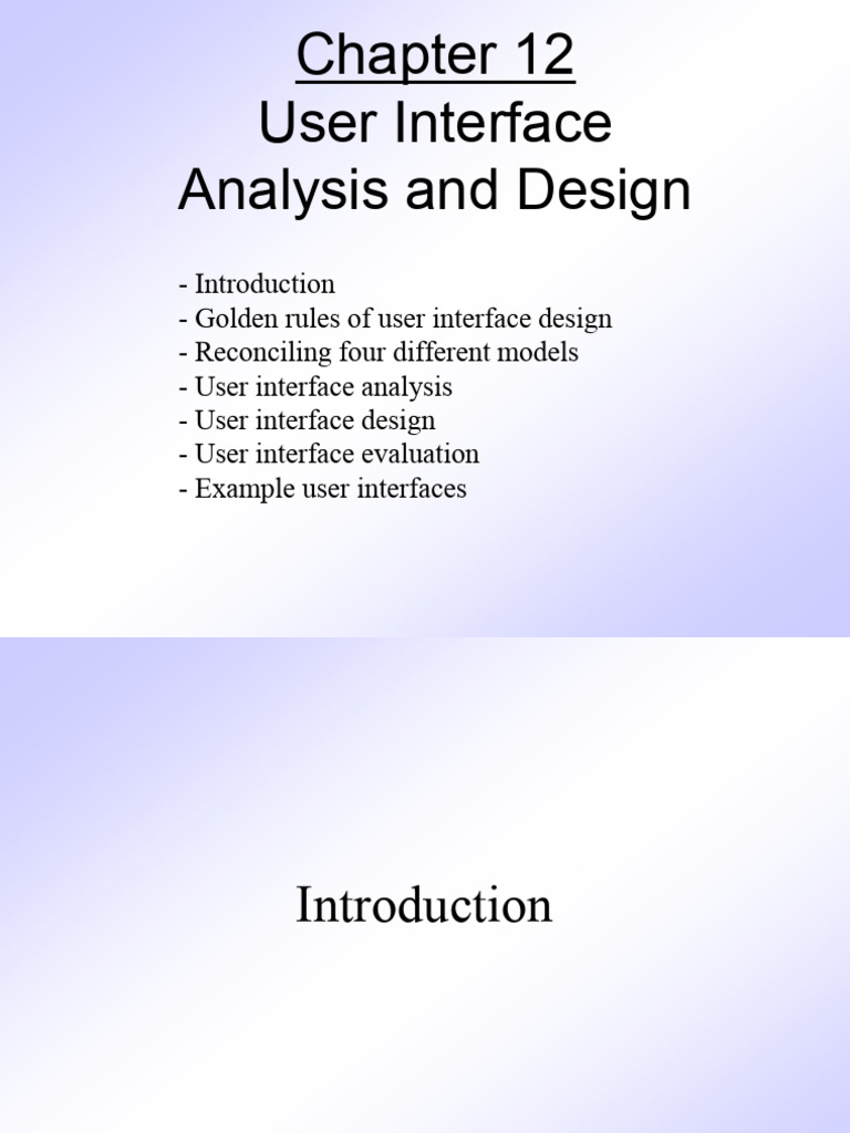 User Interface Design Lec 7-9 | PDF | Graphical User Interfaces | Usability