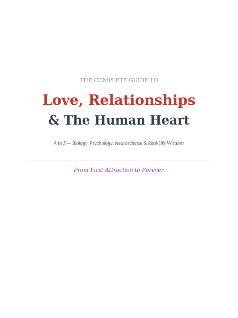 Relationship Book v7 | PDF | Love | Attachment Theory