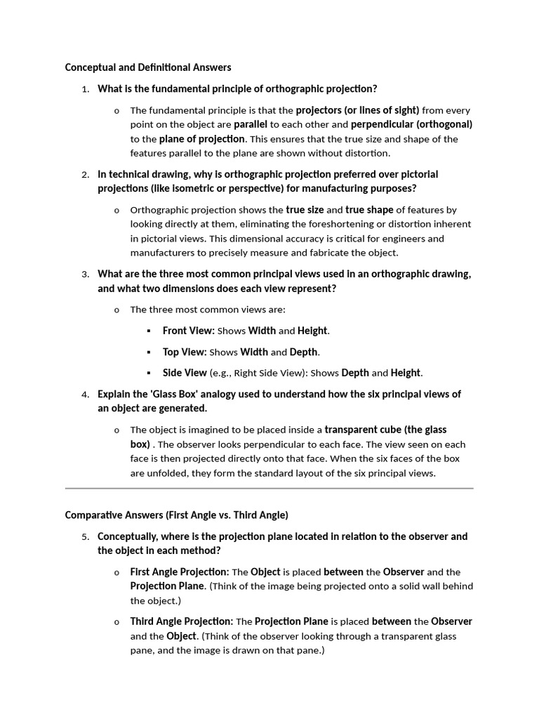 Conceptual and Definitional Answers | PDF | Geometry | Classical Geometry