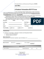Orientation RSVP Form