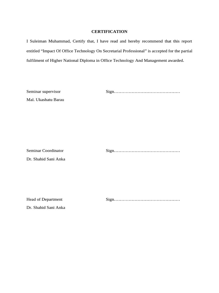 Certification | PDF