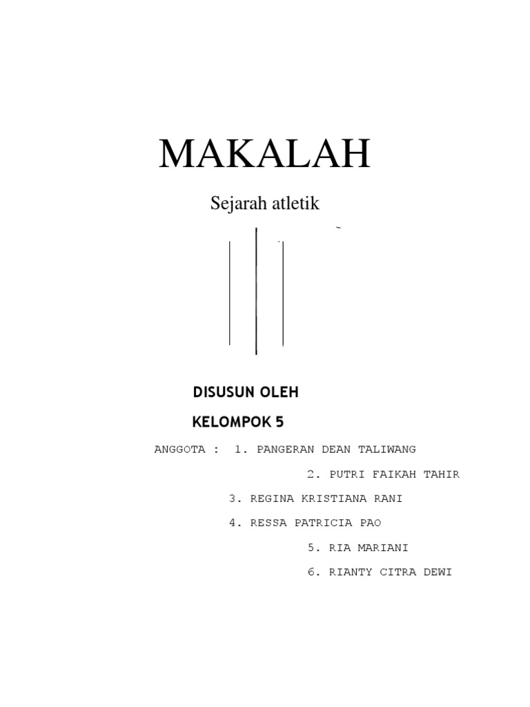 Makalah Sejarah Atletik