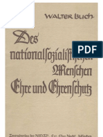 Buch, Walter - Des Nationalsozialistischen Menschen Ehre Und Ehrenschutz (1939, 26 S., Scan, Fraktur)