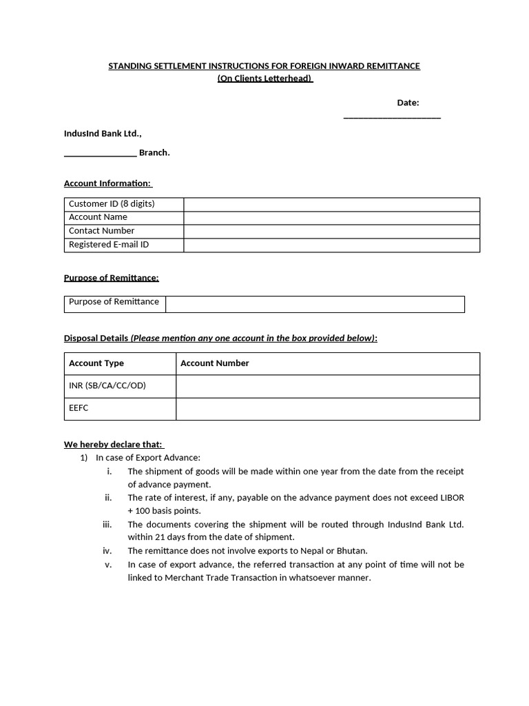 One Time Disposal for Non Trade Inward | PDF | Banks | Economies